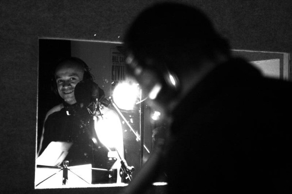 Ernie Odoom and Guillaume Perret During the Recording of the CD of the Group "Lebocal" at Studio de la Buissonne, Avignon, Franc