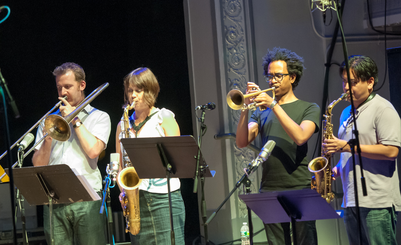 Mary Halvorson Septet with Jacob Garchik. Ingrid Laubrock, Jonathan Finlayson and Jon Irabagon at Roulette