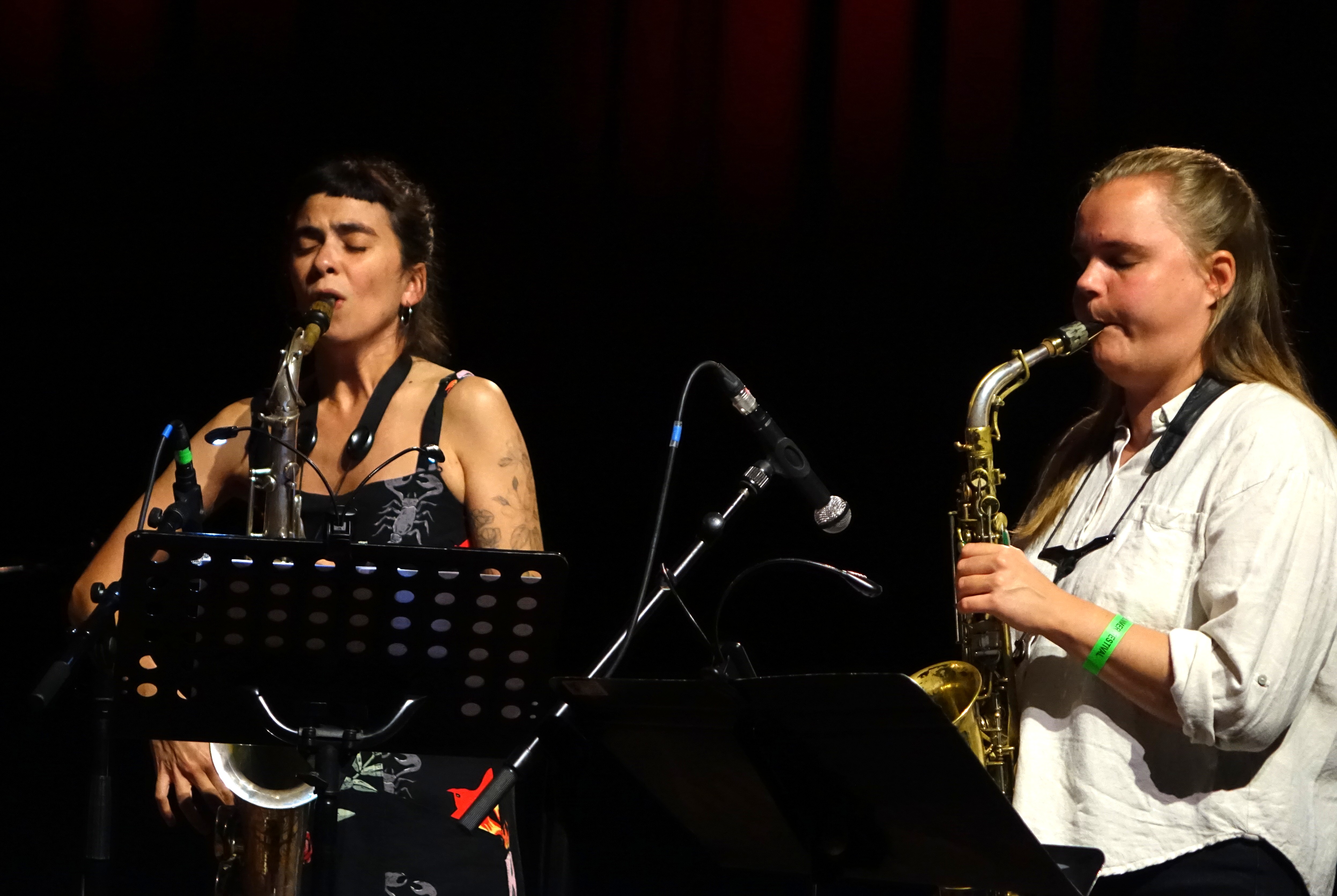Camila Nebbia and Amalie Dahl at Summer Bummer 2026 — jazz photo by John Sharpe | All About Jazz