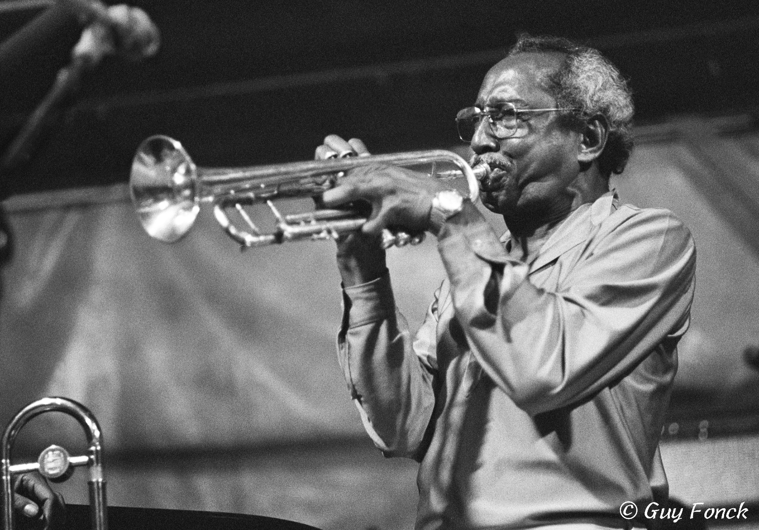 Joe Newman (07.09.1922 - 04.07.1992). Joe Newman with Melba Liston & Company 22.07.1980 at "La Grande Parade Du Jazz" Nice France.