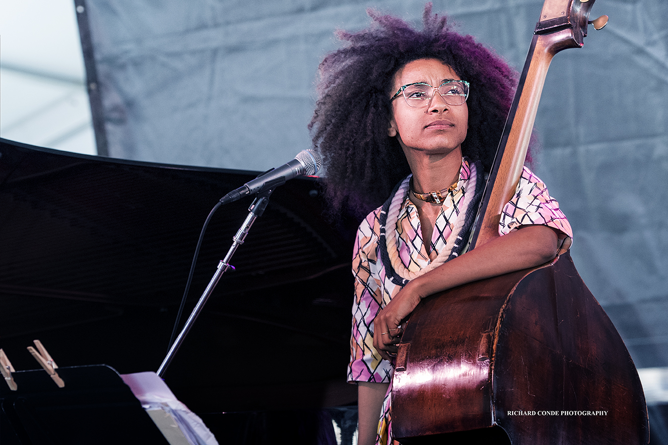 Esperanza Splading at the 2017 Newport Jazz Festival