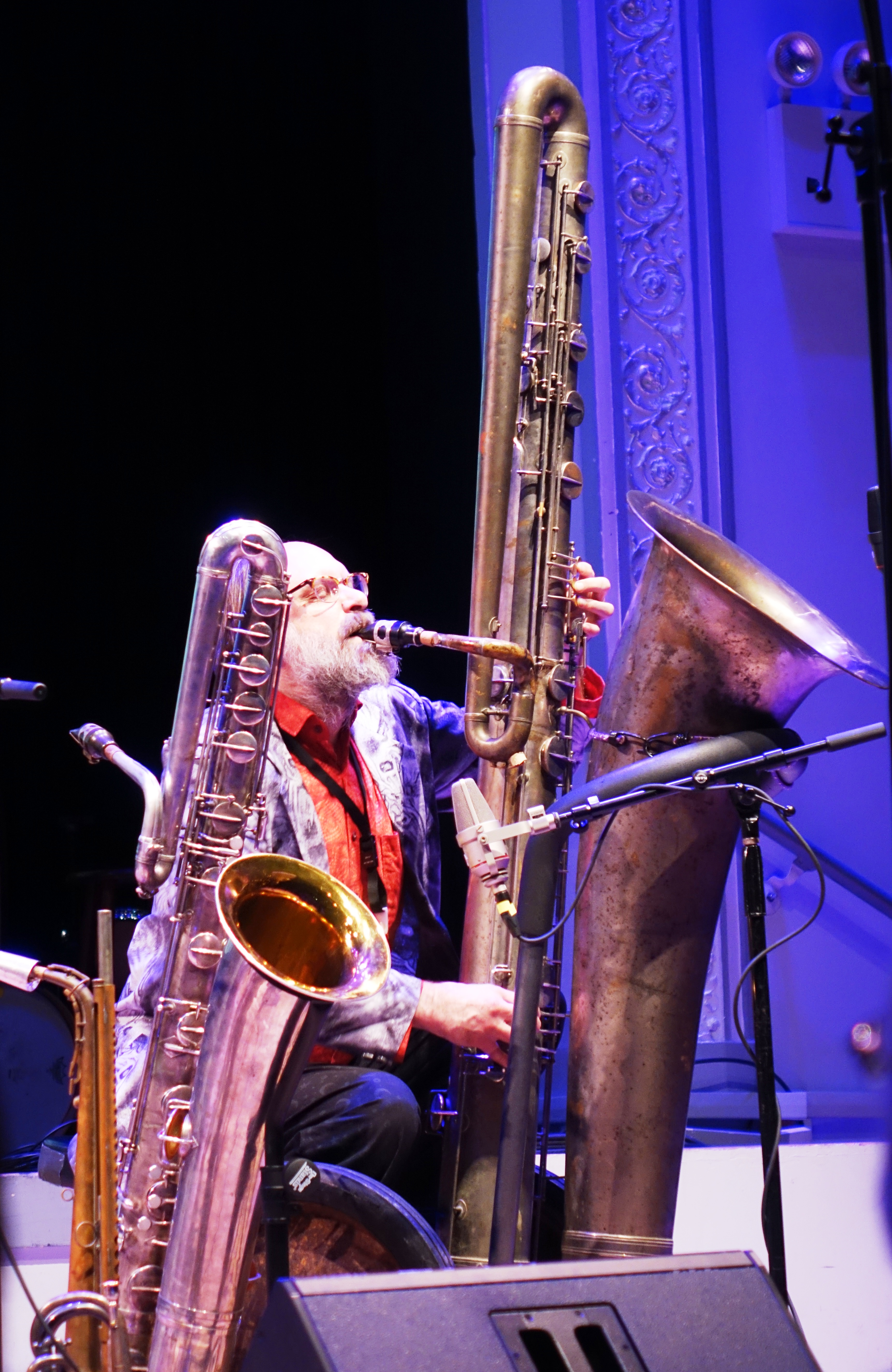 Scott Robinson at Roulette, Brooklyn in May 2018