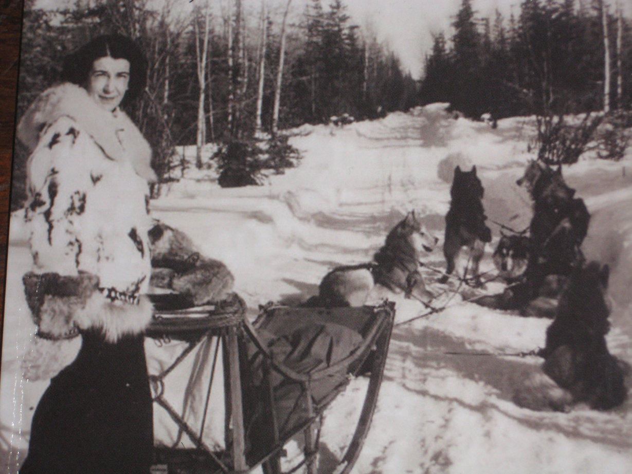 Mary Joyce with Dog Team