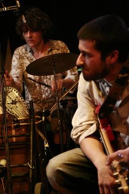 Cyril Moulas and Beatrice Graf with "Quartier Lointain Feat. Banz Oester" at L'Ecurie, Geneva, Switzerland, 2005