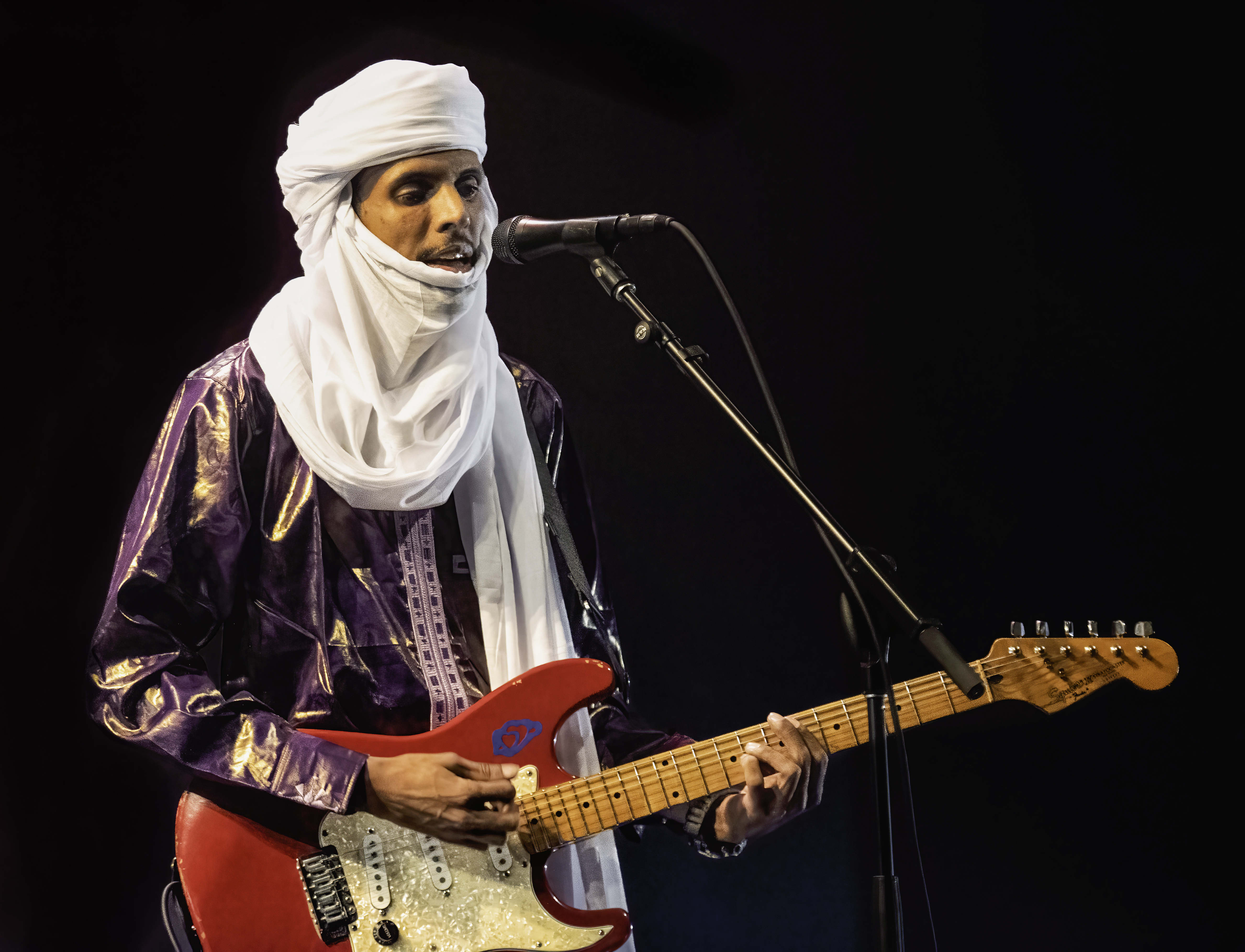 Ahmoudou Madassane with Mdou Moctar at The Brooklyn Academy of Music Opera House