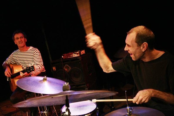 Thierry Hochstatter and Frederic Folmer with the "Moncef Genoud Trio" at the Sud Des Alpes, Amr, Geneva, Switzerland,2005