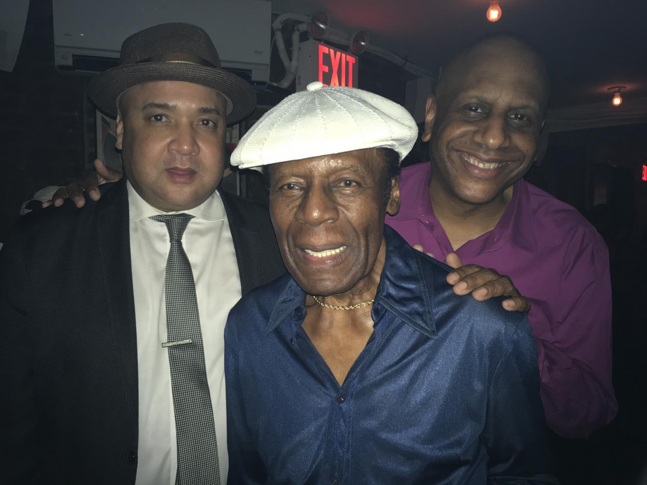 Joe France ("Mr Saturday Night") with Peter Washington and Billy Drummond at Mezzrow