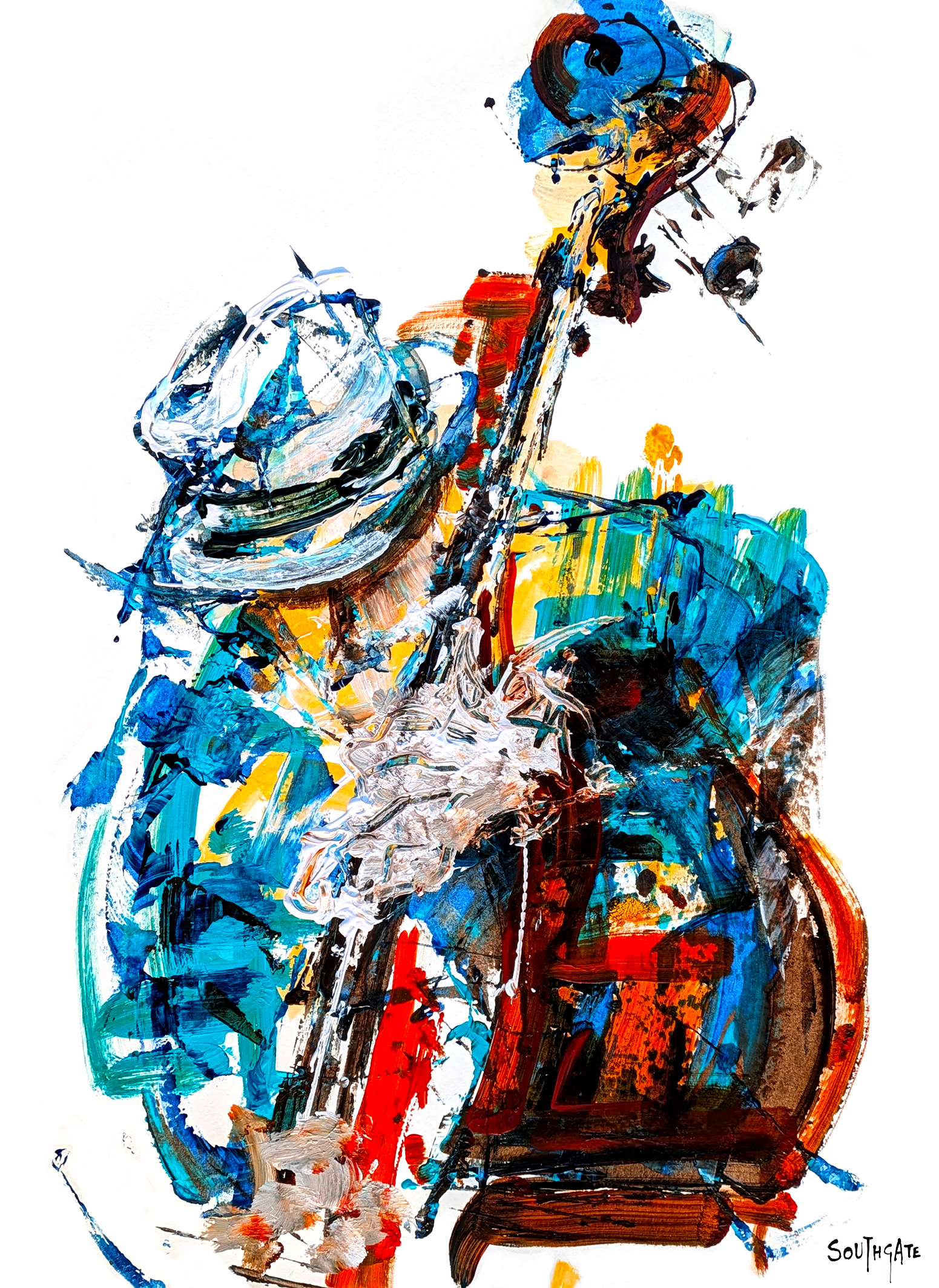 Darin Gray, as interpreted by artist Gina Southgate, live at Telakka Jazz 2025 in Tampere, Finland
