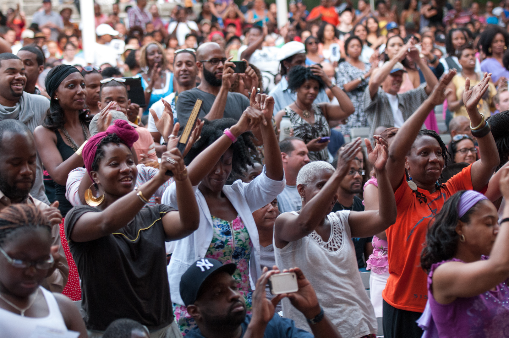 Crowd at the Robert Glasper Experiment Show at Marcus Garvey Park