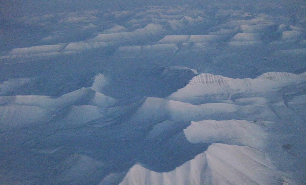 Flying into Svalbard