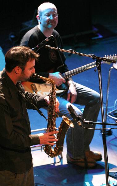 Martin Wisard and Christian Graf with "Bertrand Blessing & Pitched Battle" at the Amr Jazz Festival, Alhambra, Geneva, Switzerla