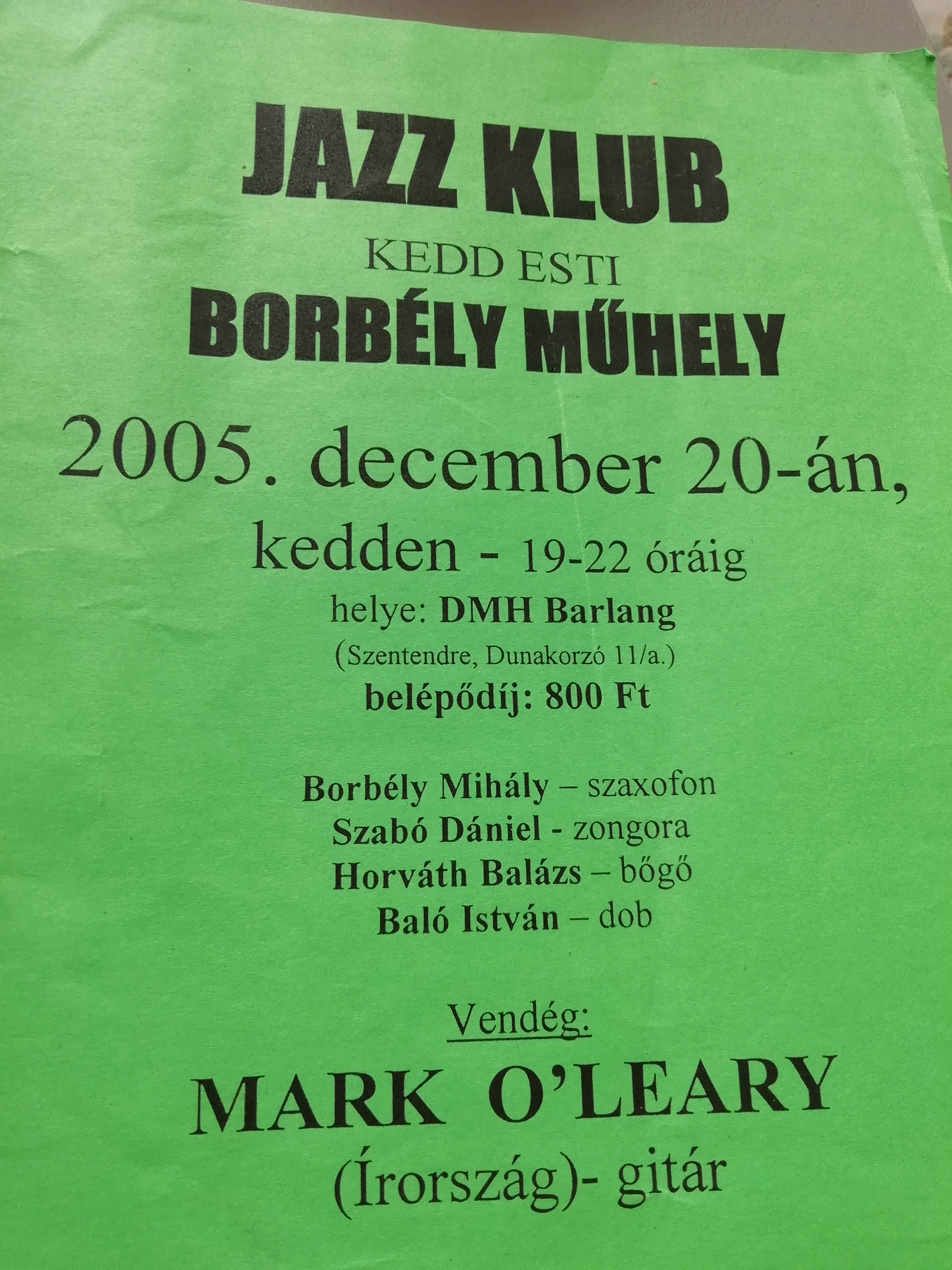 Mark O'Leary Borbely quartet Budapest