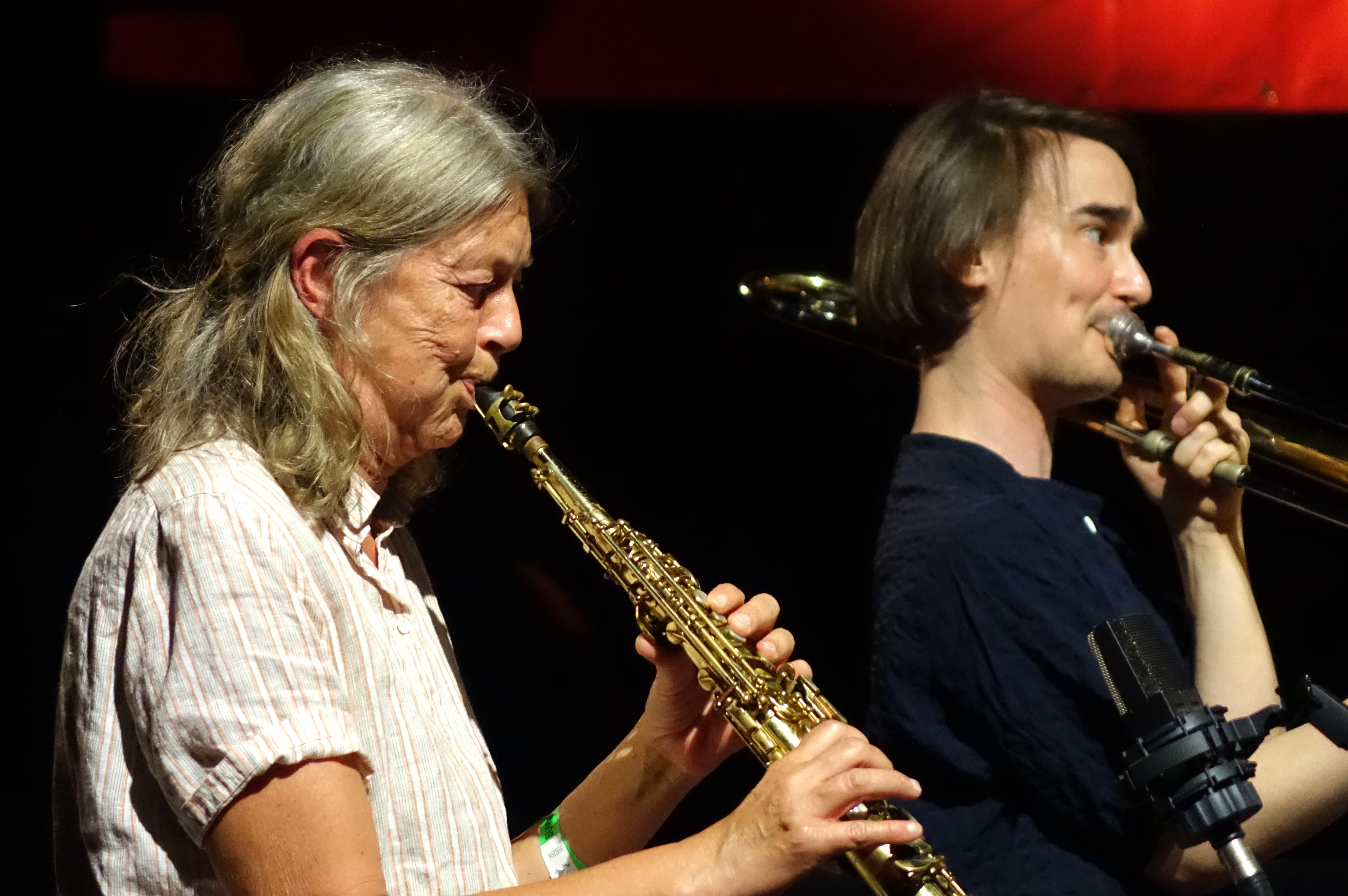 Lotte Anker and Moritz Wesp at Summer Bummer 2026 — jazz photo by John Sharpe | All About Jazz
