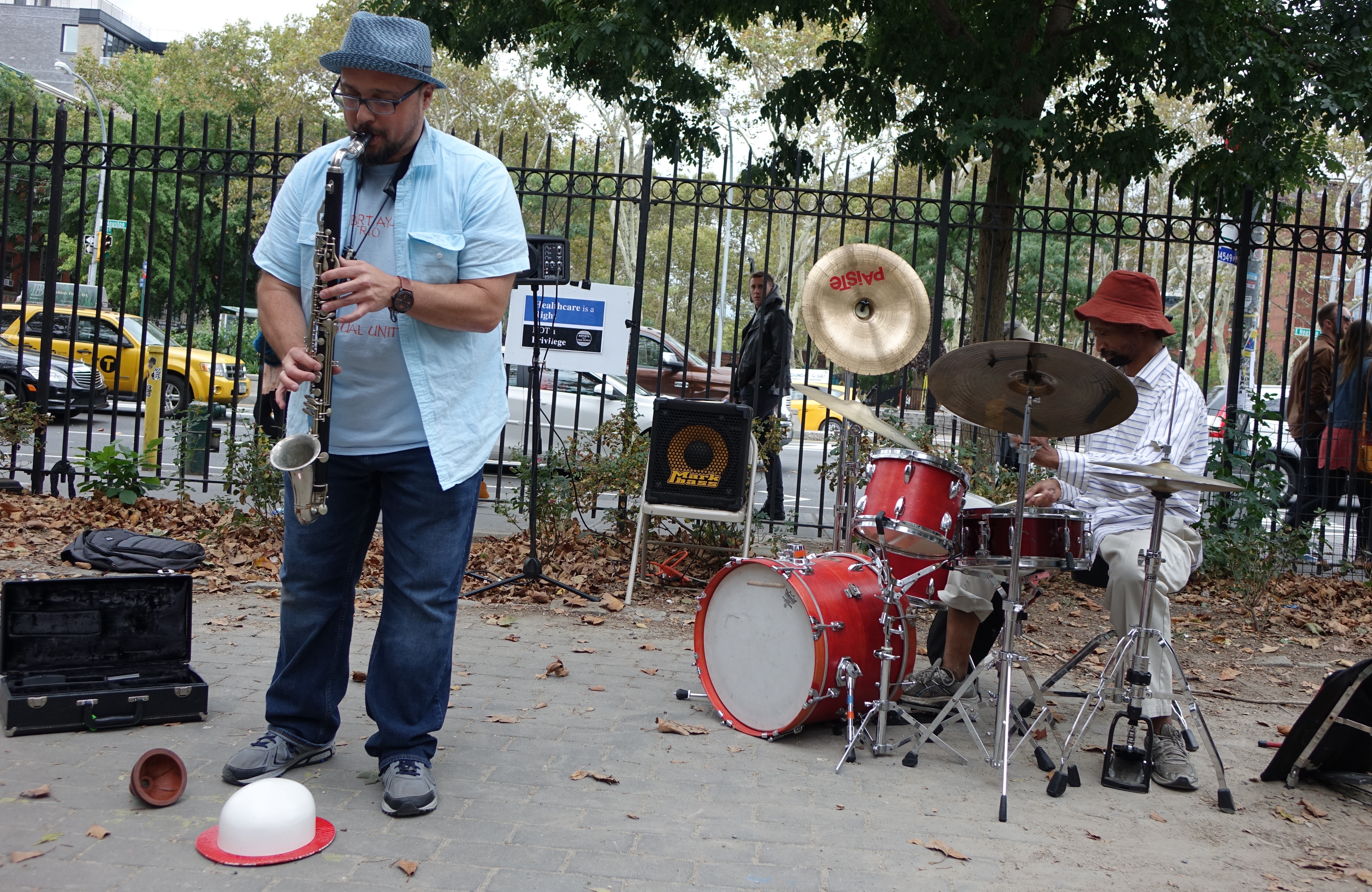 Matt Lavelle and Reggie Sylvester at First Street Green, NYC in September 2017