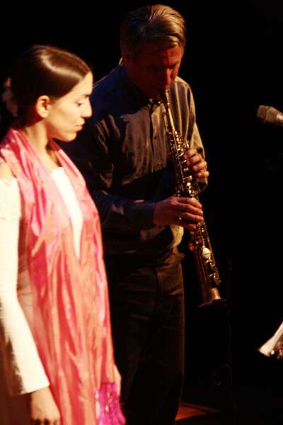 Jamila Dorner and Gilles Torrent with "Gilles Torrent World Jazz Sound" at la Traverse, Geneva, Switzerland, 2005