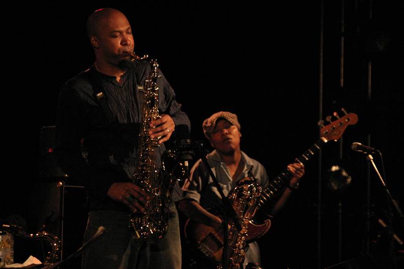 Ron Blake and Meshell Ndegeocello with "Meshell Ndegeocello Presents the Spirit Jamia" at Cully Jazz Festival, Switzerland, 2005