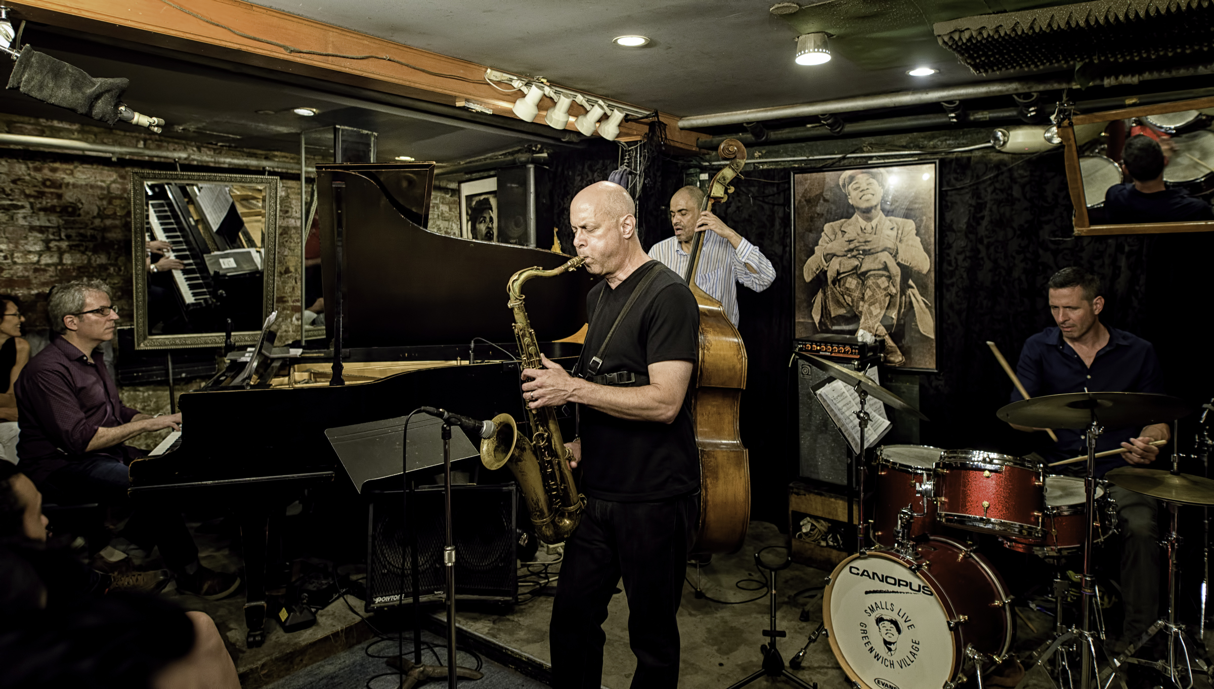 Peter Zak, Walt Weiskopf, Ugonna Okegwa and Jason Tiemann with the Walt Weiskopf Quartet at Smalls Jazz Club