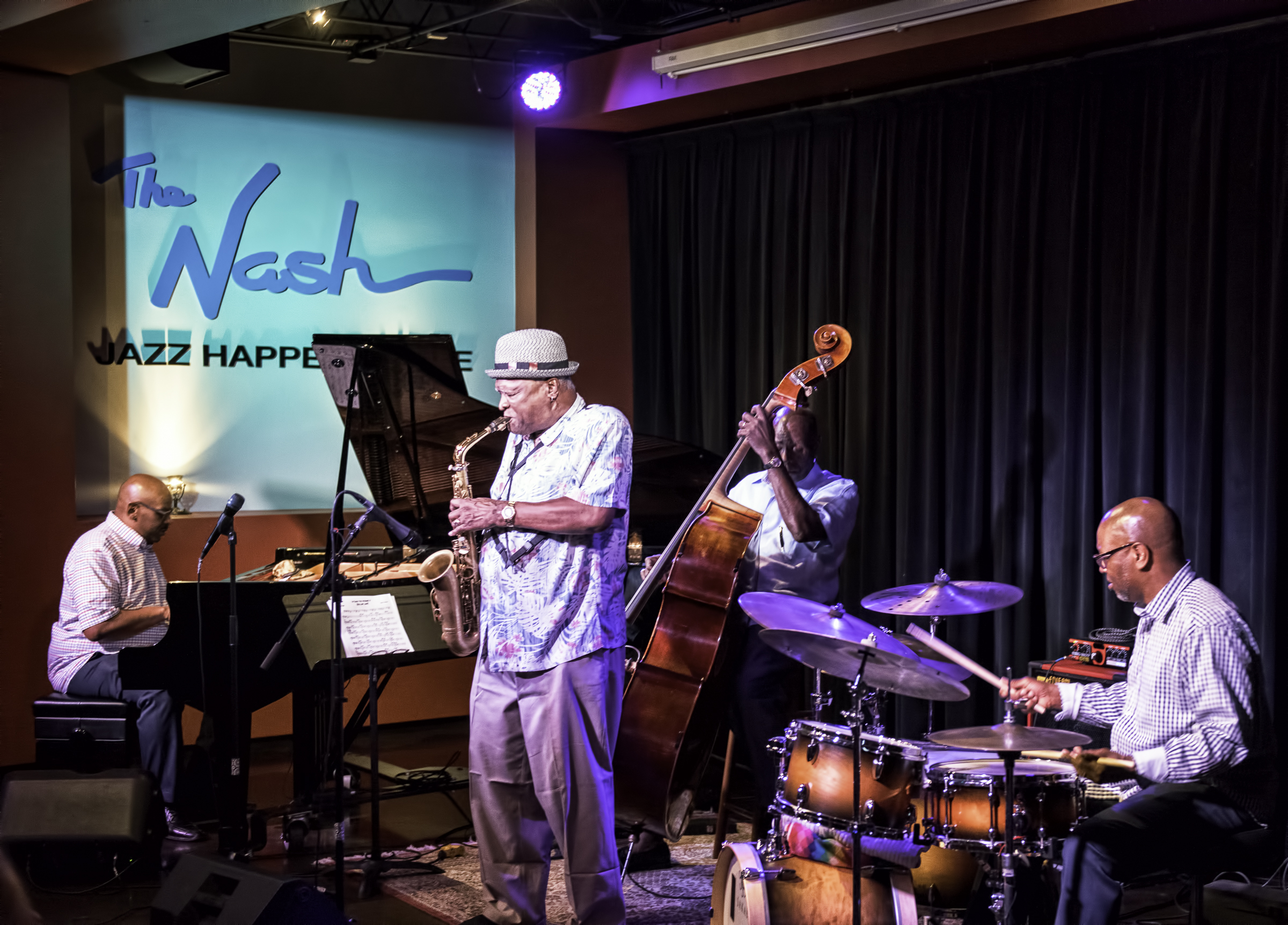 Stephen Scott, Bobby Watson, Curtis Lundy And Lewis Nash With The Bobby Watson Quartet At The Nash In Phoenix