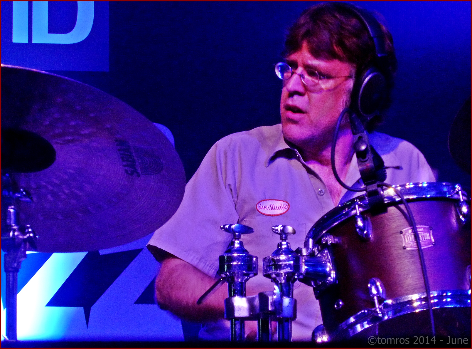 Tony Mason with John Scofield Uberjam Band at Toronto Jazz Festival, June 26, 2014.