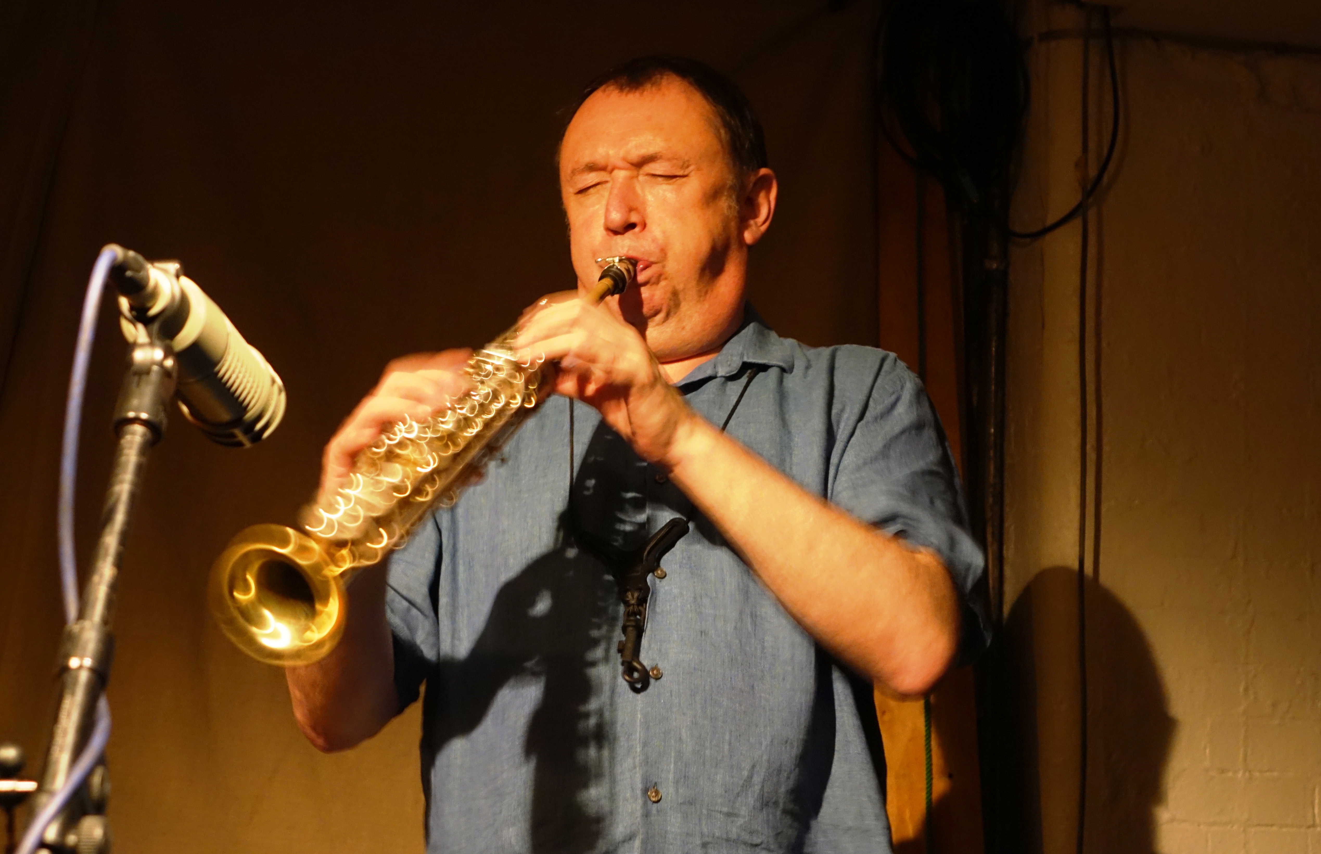 John Butcher at Cafe Oto, London in August 2018