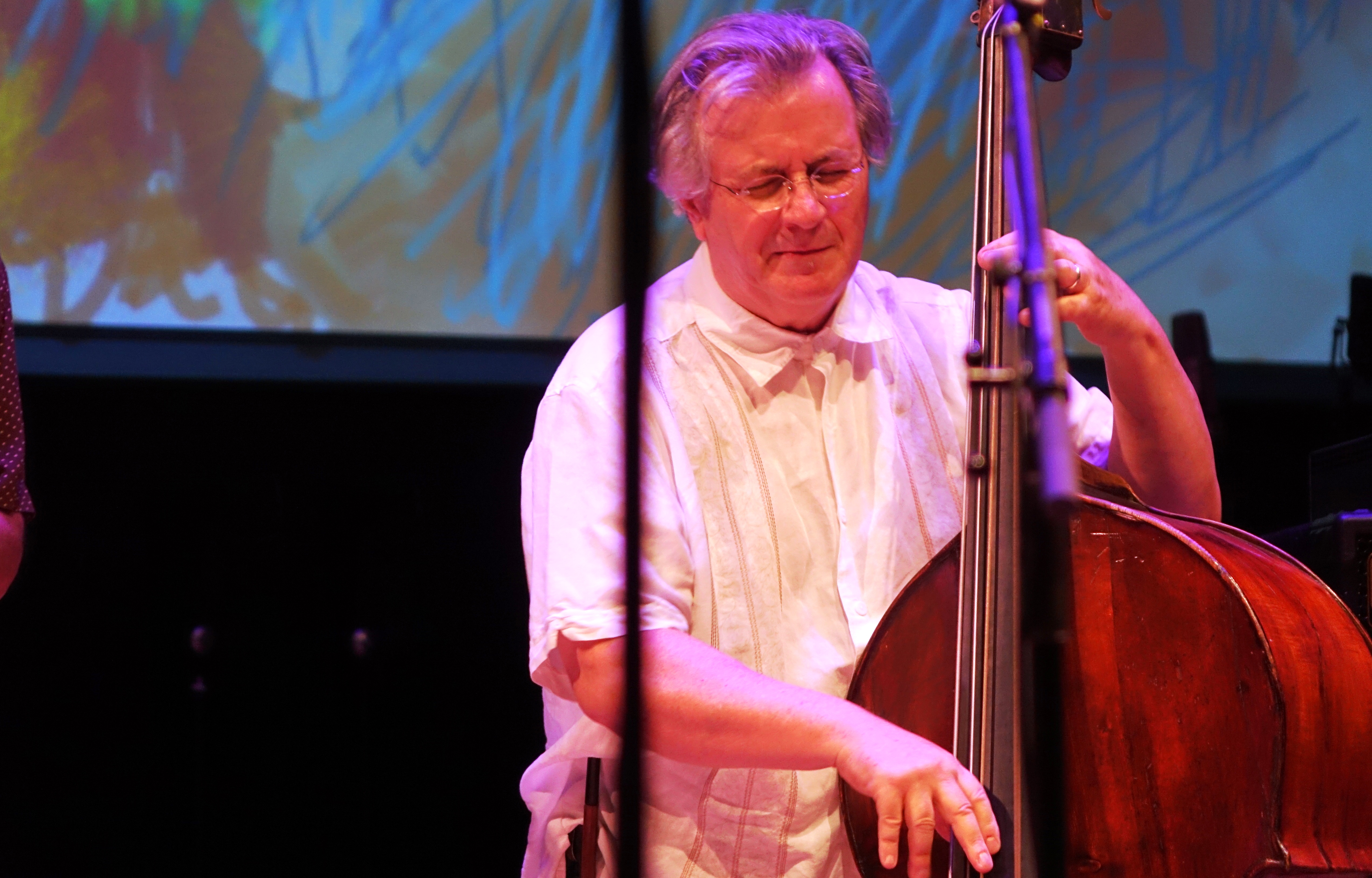 Michael Bisio at the Vision Festival at Roulette, Brooklyn in May 2018