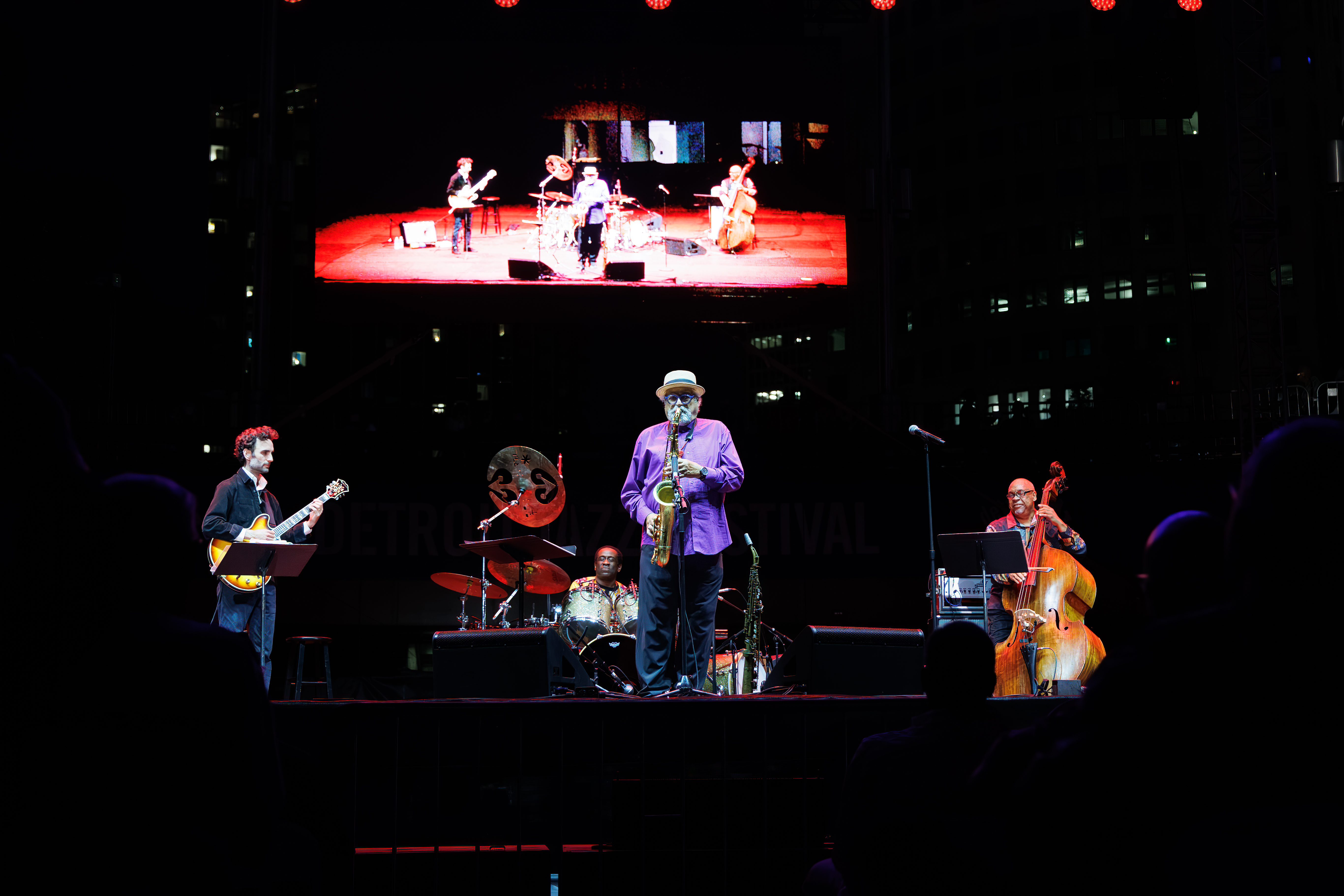 Julian Lage, Will Calhoun, Joe Lovano, Santi Debriano — jazz photo by Paul Rauch | All About Jazz