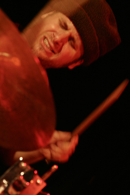 Tim Daisy with "Vandermark 5" at the Sud Des Alpes, Amr, Geneva, Switzerland, 2005