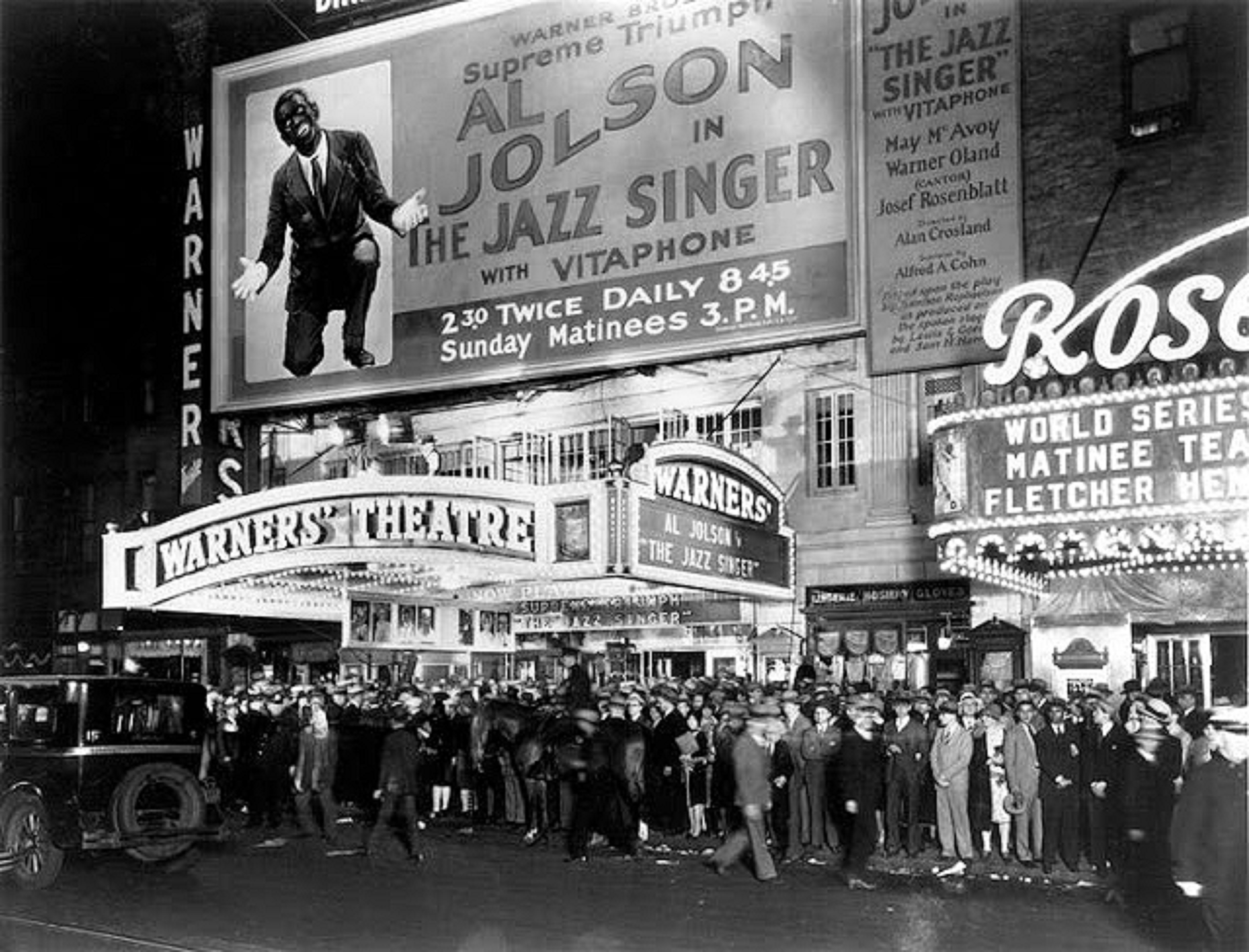 Al Jolson Theater Marquee "The Jazz Singer" Circa 1927