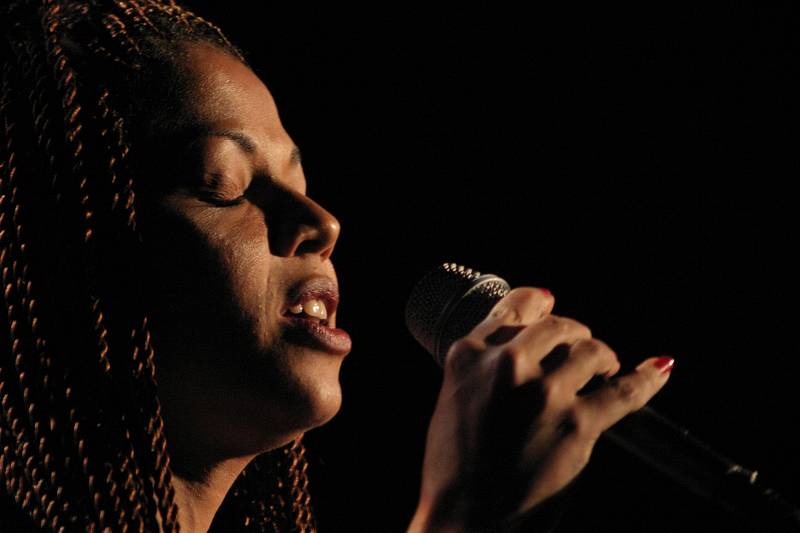 Mina Agossi with the Mina Agossi Trio at the Cully Jazz Festival, Switzerland, 2005