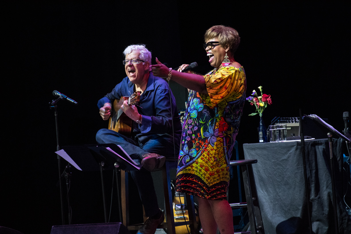 Dianne Reeves and Romero Lubambo at the 2021 Freihofer's Saratoga Jazz Festival