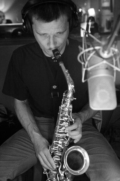 Amaury Bach During the Recording of the CD of the Group "Lebocal" at Studio de la Buissonne, Avignon, France, March 2006