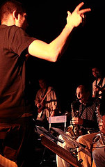 Guillaume Perret, Eric Minen, Cyril Moulas and Diego Fano with "Lebocal" at Catalyse, Geneva, Switzerland, 2005