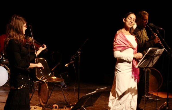 Erida Bega, Jamila Dorner and Gilles Torrent with "Gilles Torrent World Jazz Sound" at la Traverse, Geneva, Switzerland, 2005