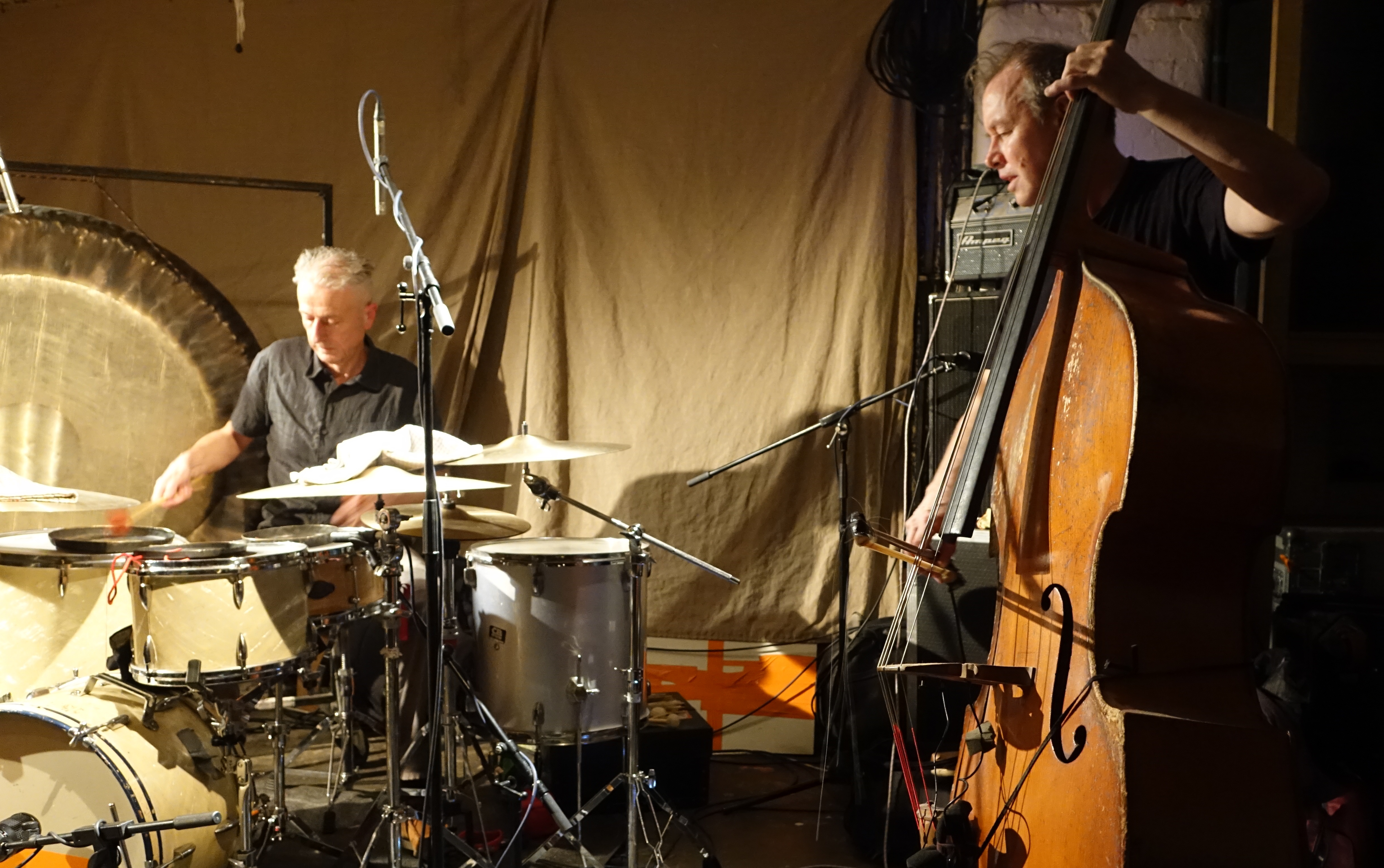 Steve Noble and John Edwards at Cafe Oto, London in May 2019