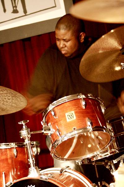 Tyshawn Sorey with "Steve Coleman and the Five Elements" at the Jazz Gallery, Manhattan, New-York, USA, May 2006