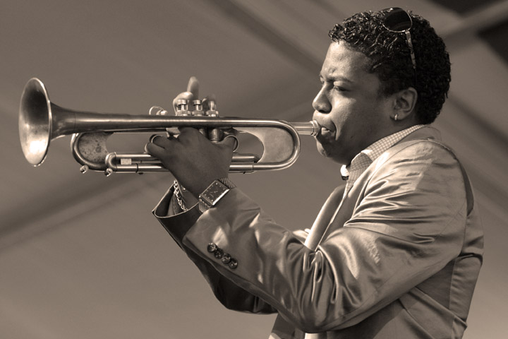 Christian Scott at the New Orleans Jazz and Heritage Festival 2004