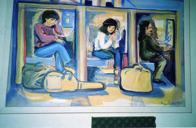 Telephones Sfo Jack Gates, a Stranger and My Friend, Ed 4x3ft Acrylic on Canvas