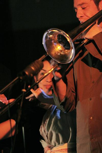 Jean-Jacques Pedretti and Jamila Dorner with "Kawthar" at Catalyse, Geneva, Switzerland, April 2006