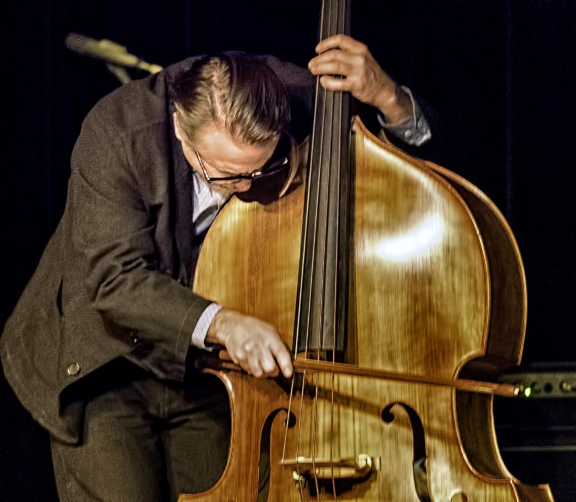 Jason Roebke with Tomeka Reid at The NYC Winter Jazzfest 2017