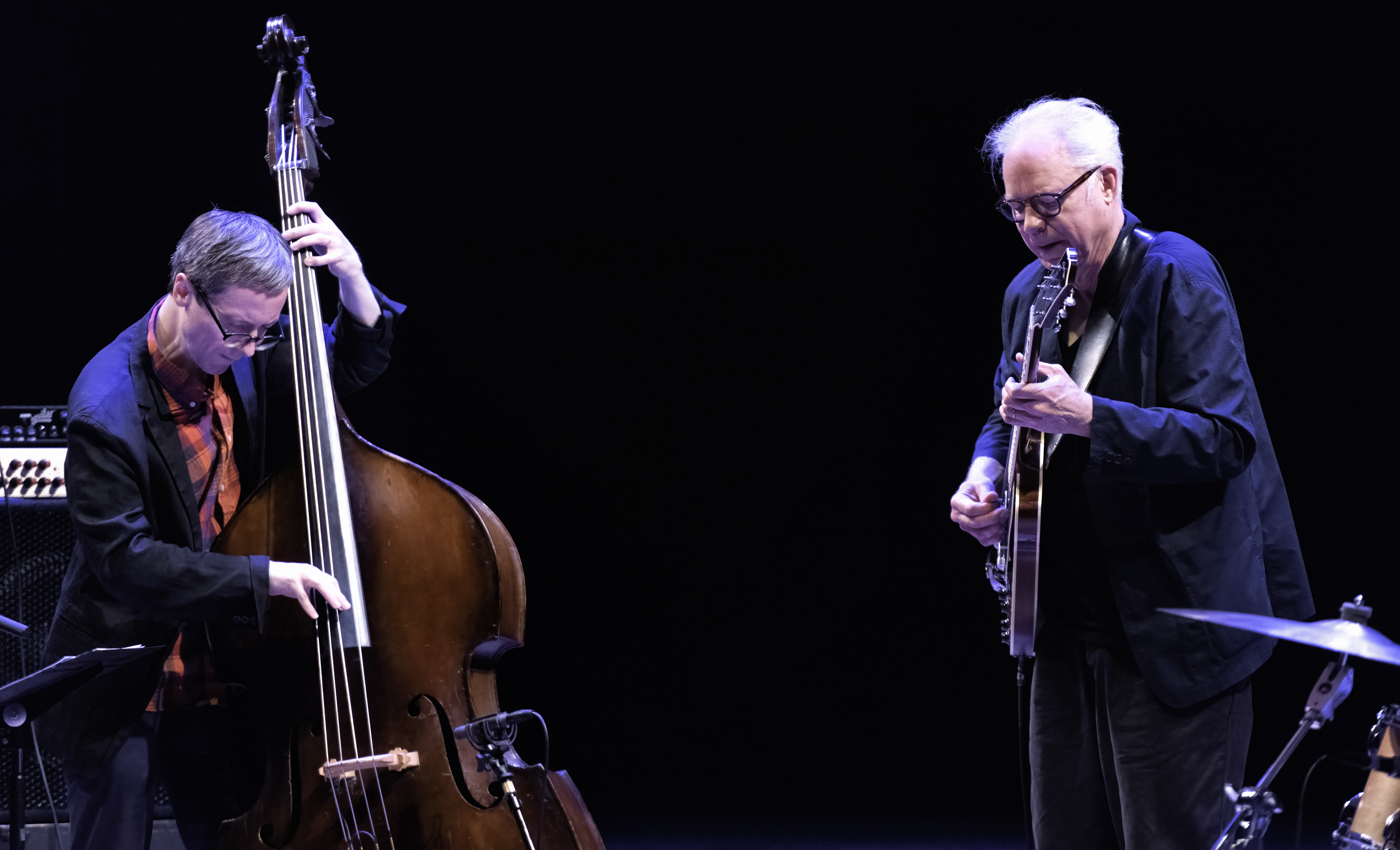 Thomas Morgan and Bill Frisell with the Trio+1 at Roulette in Brooklyn