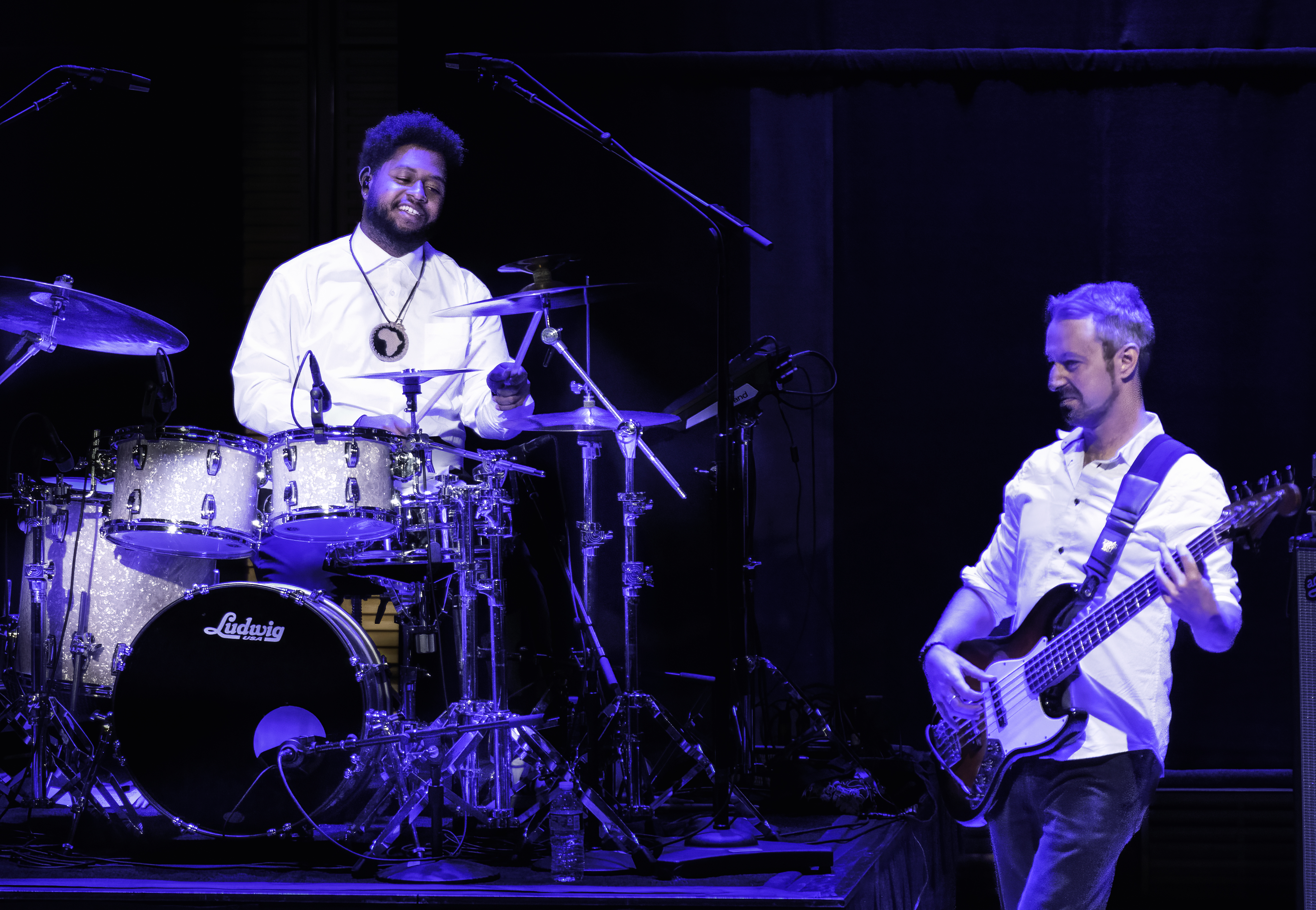 Wayne Matthews and Sam Dickey with Fatoumata Diawara at Carnegie Hall