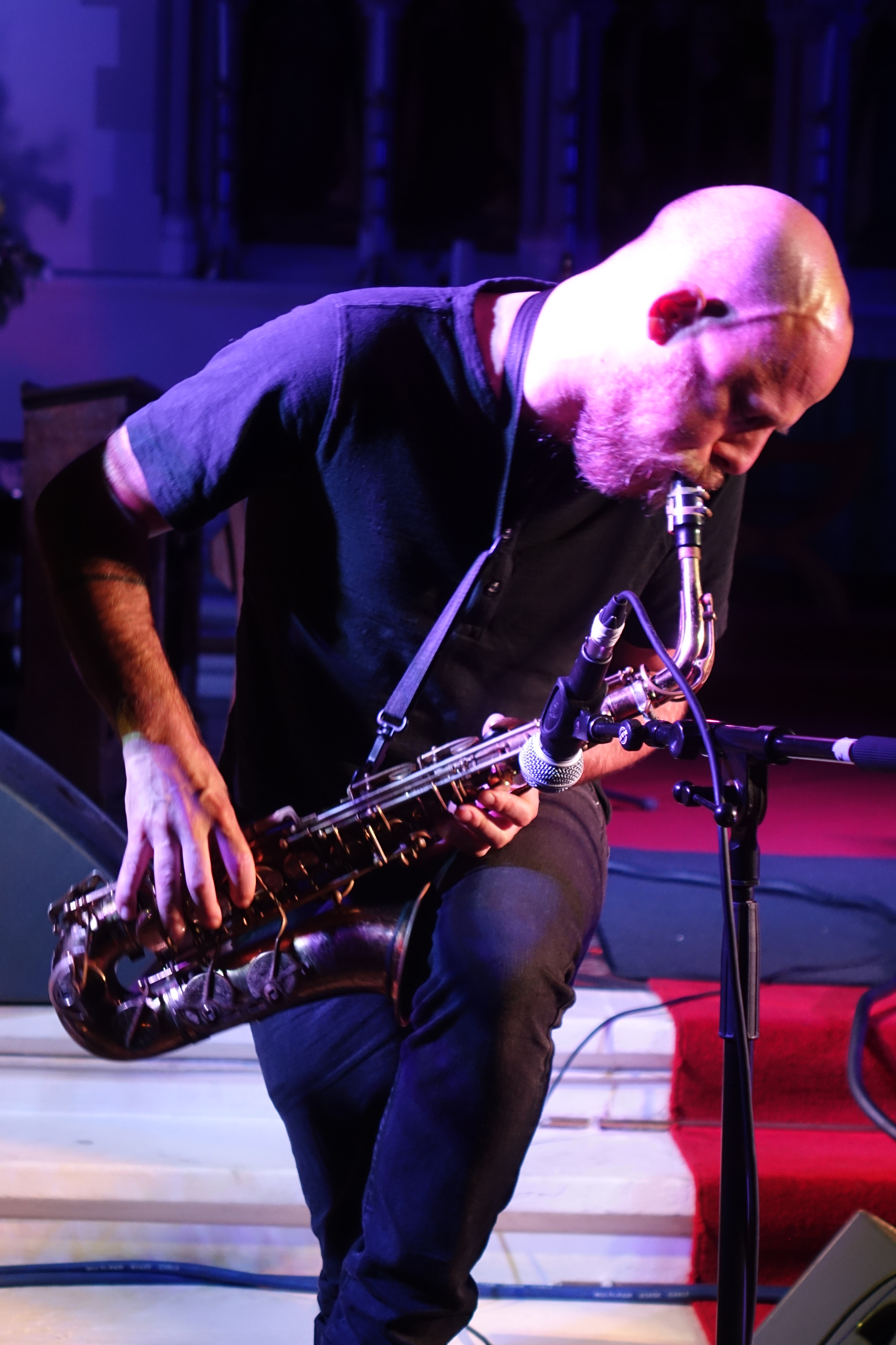 Keir Neuringer at Brighton Alternative Jazz Festival in October 2018