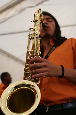 Mauricio Salamanca Backstage with "Batambo" at the Swiss World Festival, Vernier, Geneva, Switzerland, 2005