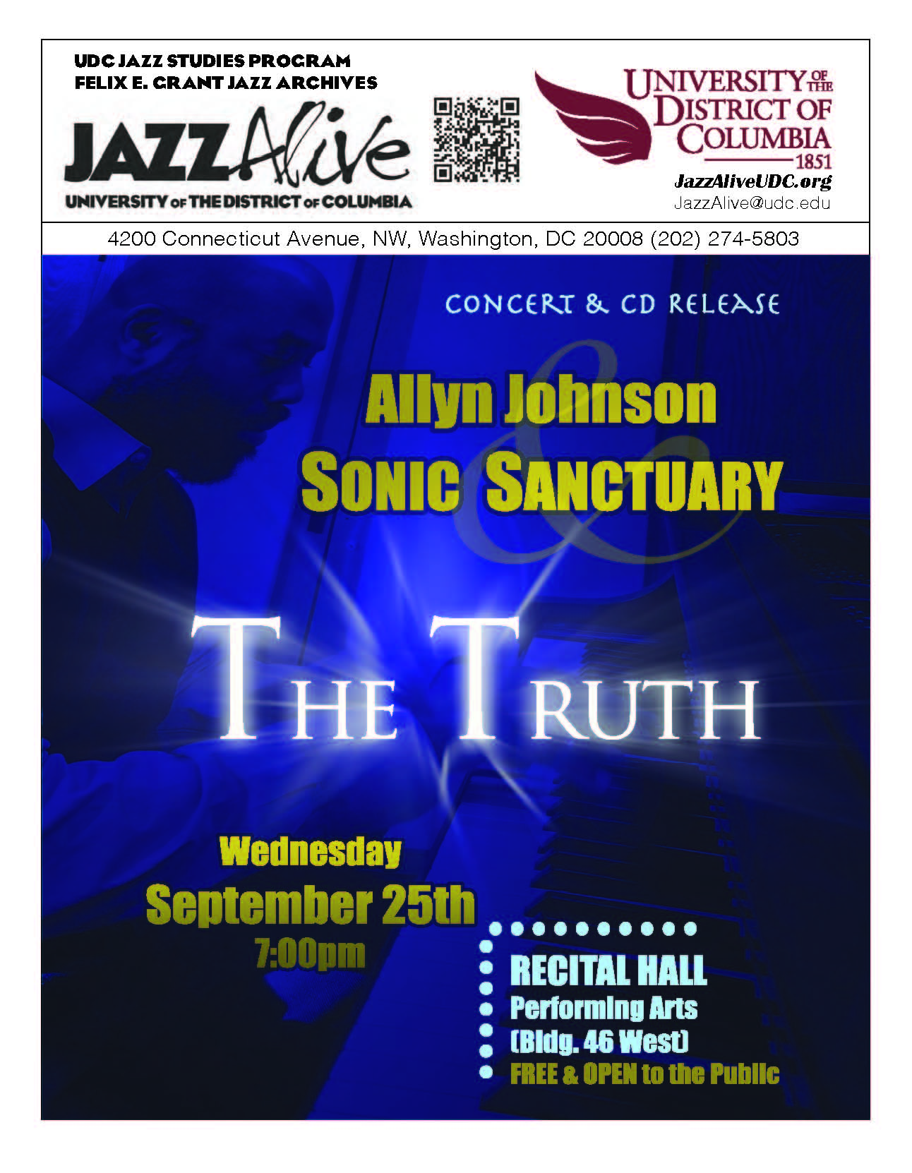 Jazz concert & cd release: allyn johnson & sonic sanctuaryÃ¢ÂÂ