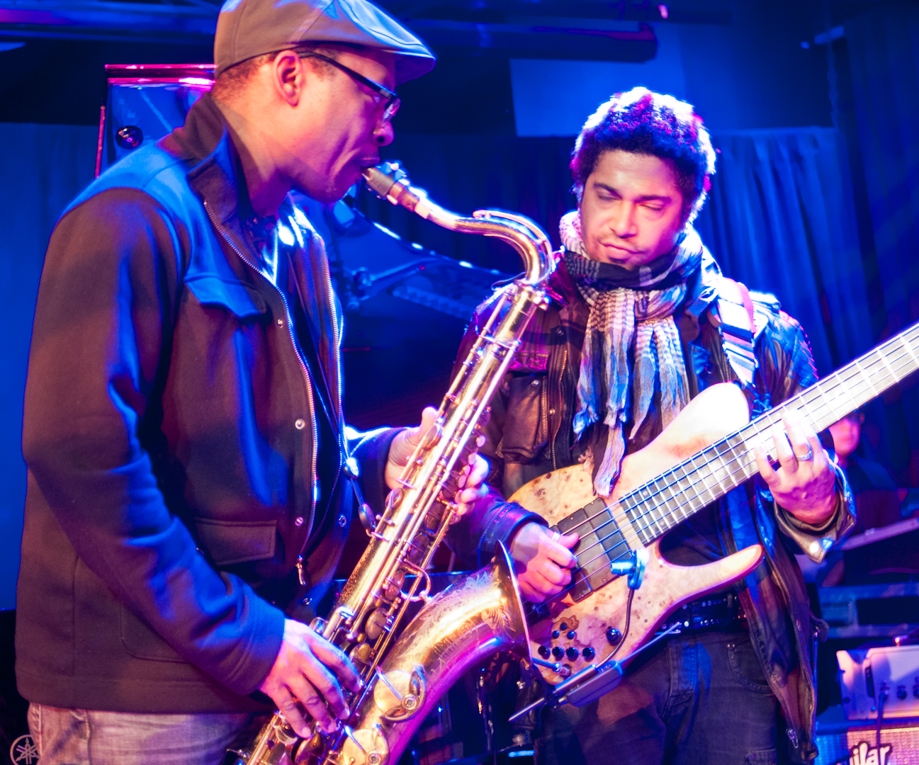 Ravi Coltrane and Matt Garrison at the Winter Jazzfest 2012