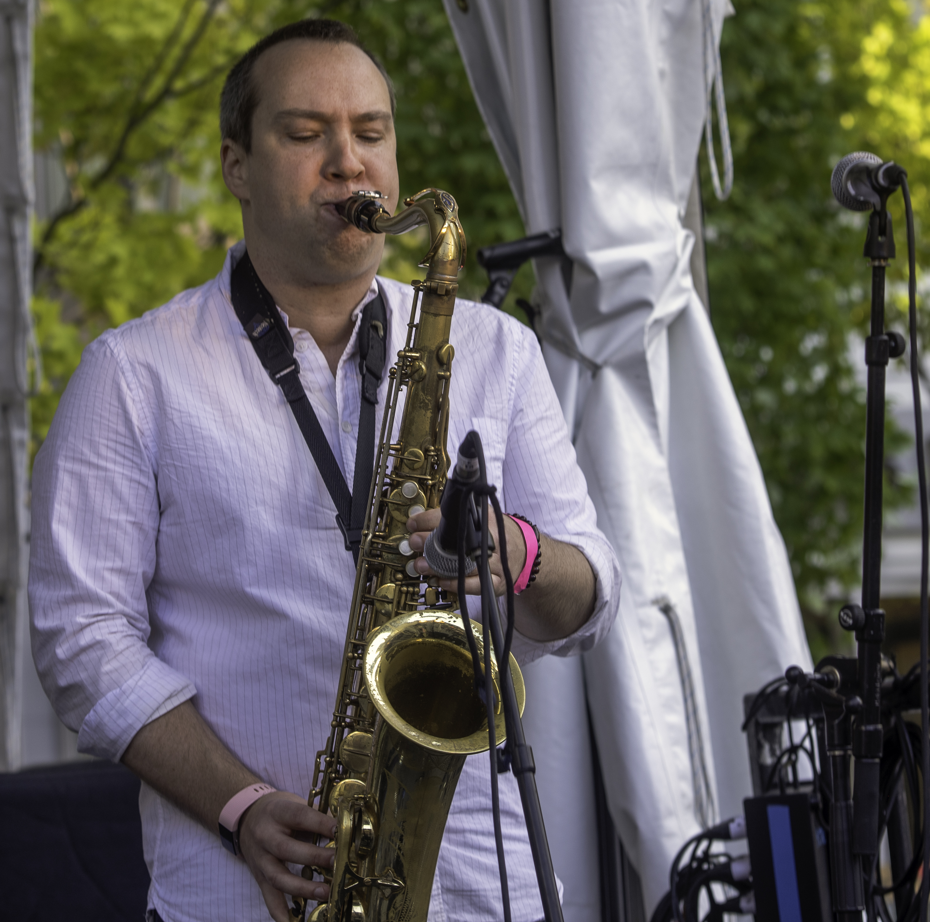 Paul Metcalfe with the Heavyweight Brass Band at the Toronto Jazz Festival 2019