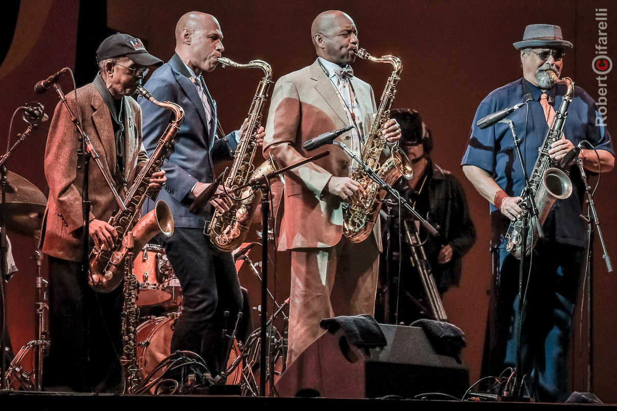 Jimmy Heath, Joshua Redman, Branford Marsalis, Joe Lovano - 60th Monterey Jazz Festival, 2017