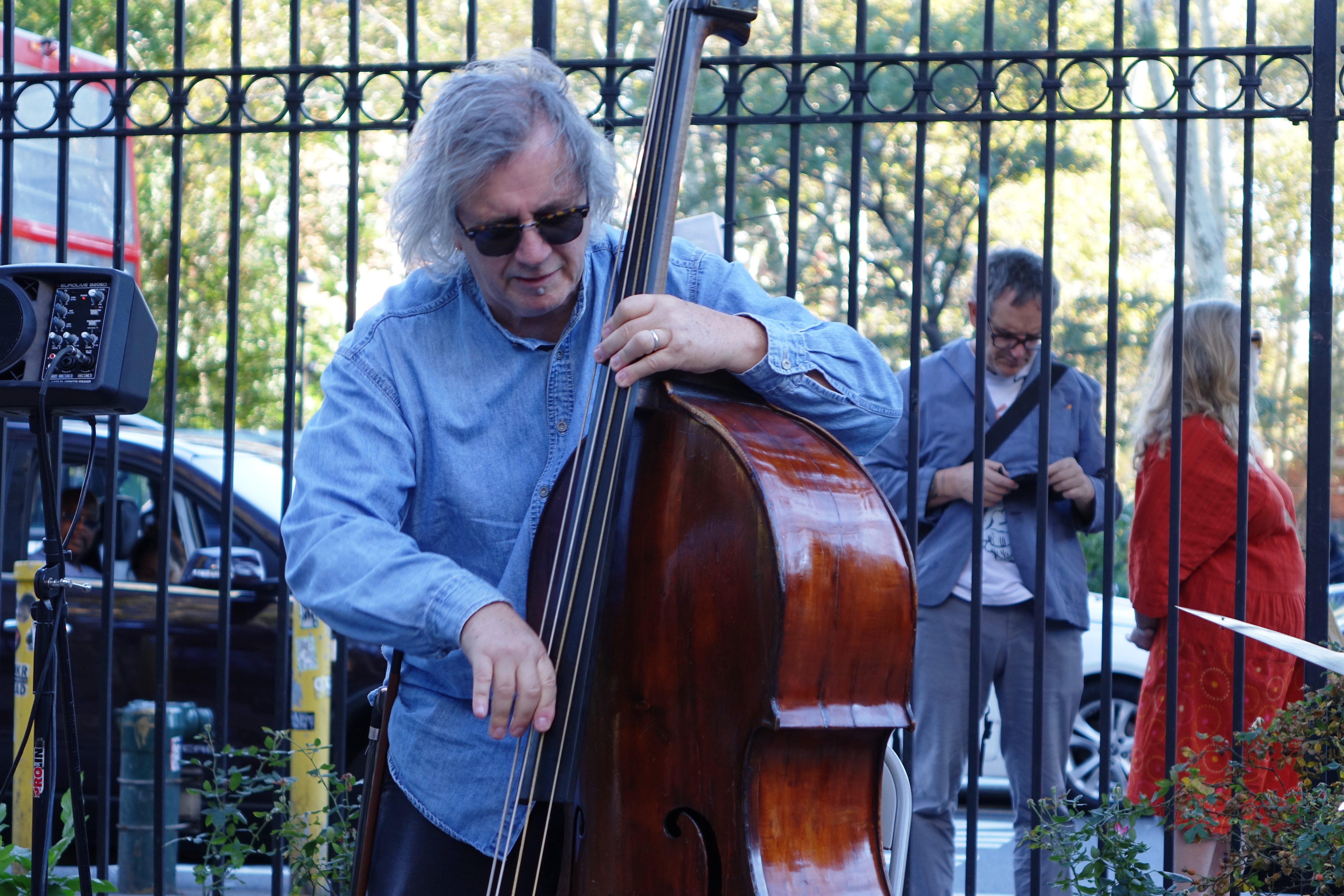 Michael Bisio at First Street Green, NYC in October 2017