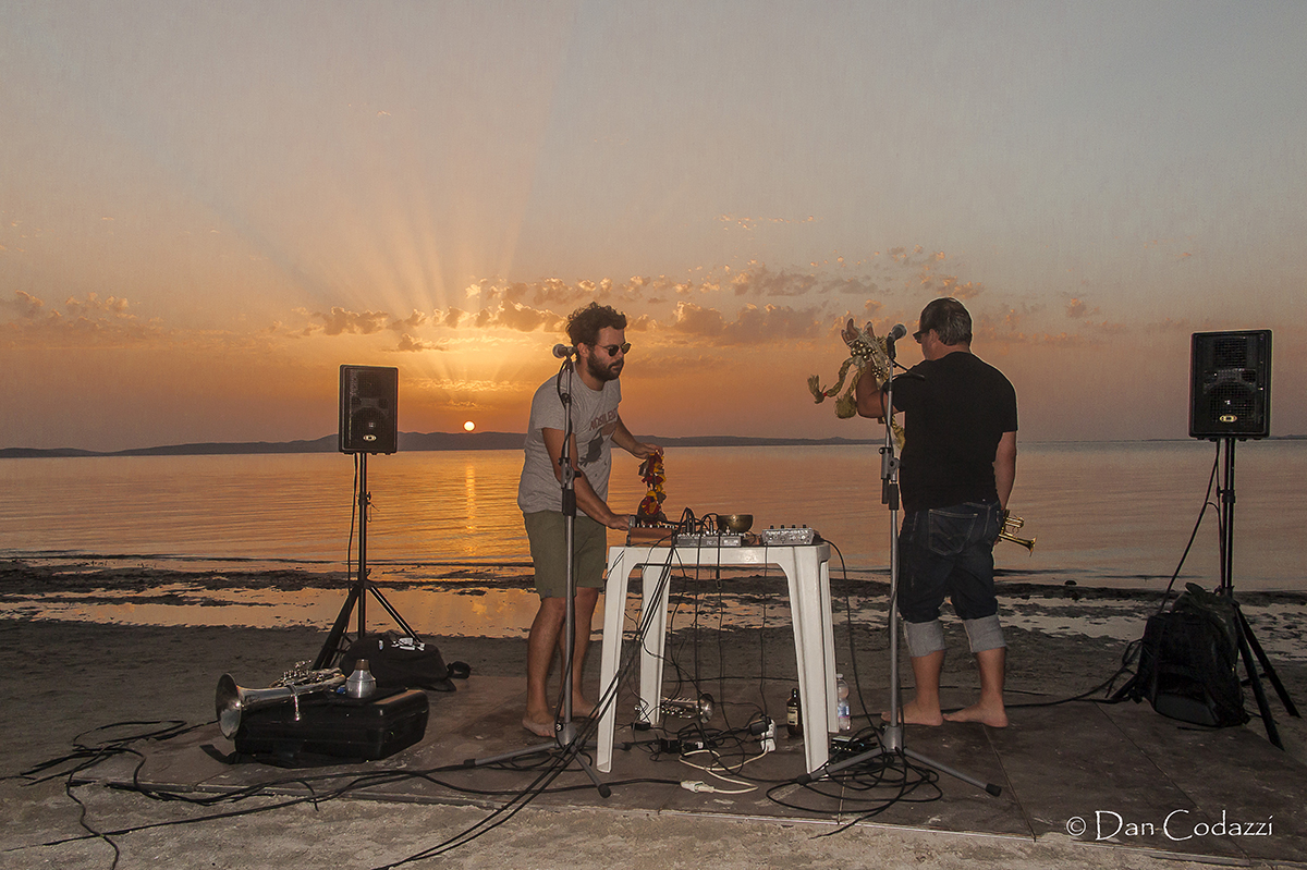 Gabriele Mitelli and Rob Mazurek at Sant'Anna Arresi Festival jazz 2018