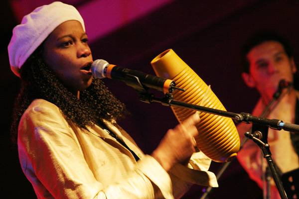 Ondina Duany with "Batambo"at the Kilimandjaro Festival, Thonon-Les-Bains, France, 2005